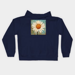 Daisy: simple folk art flower Kids Hoodie